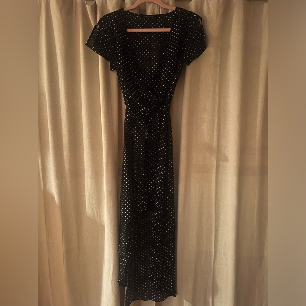 Dynamite polka dot wrap dress- size S